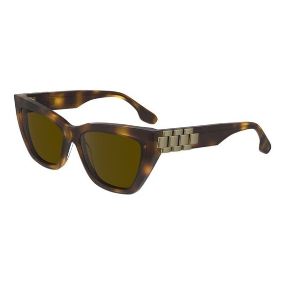 New VICTORIA BECKHAM Havana Cat Eye VB668S 215 Sunglasses Women - Picture 1 of 4